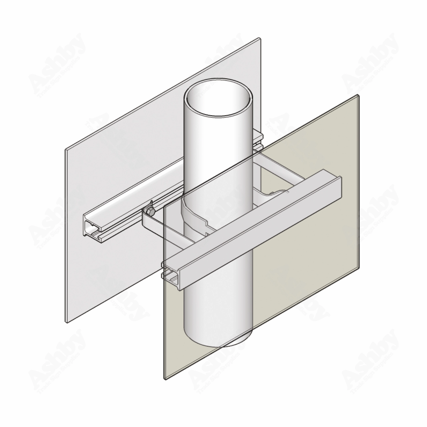 Back to Back Stainless Steel Clip | Ashby™ Trade Sign Supplies